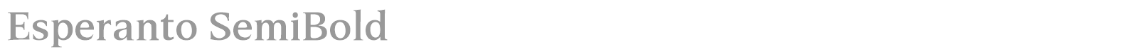 Esperanto SemiBold font preview